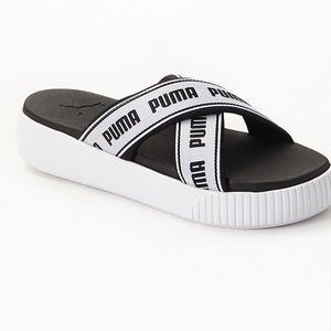 Classic puma slides with platform
